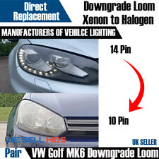 Usado, VW Golf MK6 bi xenônio para adaptadores de farol halógeno DRL chicote de fios H7 comprar usado  Enviando para Brazil