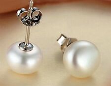 Damen Ohrringe Ohrstecker 925er Sterling Silber Süßwasser Perle 10 mm Ohrschmuck comprar usado  Enviando para Brazil