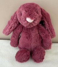 Edredom Jellycat pequeno Bashful Berry Bunny macio brinquedo bebê chupeta rosa escuro comprar usado  Enviando para Brazil