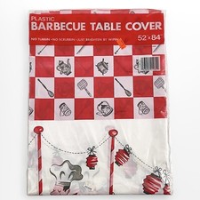 Capa de mesa para churrasco de plástico vintage meados do século retrô eletroplástico nova na embalagem comprar usado  Enviando para Brazil