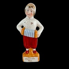 Estatueta menino com acordeão neve bebê lembrança Exeter bolha borbulhante 6" 1910 Alemanha comprar usado  Enviando para Brazil
