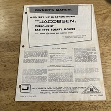Jacobsen owners manual for sale  Hanover