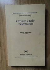 Rosenzweig écriture verbe d'occasion  Chantilly