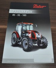 Zetor Proxima Plus 85 95 105 Specyfikacja ciągnika Broszura Broszura, używany na sprzedaż  PL
