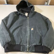 Usado, Chaqueta activa forrada de franela negra J140 Carhartt para hombre talla grande vintage LEER segunda mano  Embacar hacia Argentina