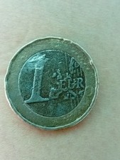 Usado, Deslumbrante moeda de 1€ com grandes erros/defeitos, Alemanha 2002 comprar usado  Enviando para Brazil