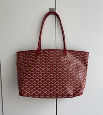 Bolsa tote Goyard Artois MM bolsa de mão de couro lona vermelha autêntica luxo França, usado comprar usado  Enviando para Brazil