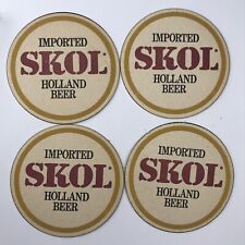SKOL Holland Beer Coaster conjunto de 4 papelão vintage bar comprar usado  Enviando para Brazil