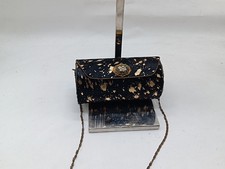 Bolsa de mão MODOEDEN vintage inspirada preta e dourada para noite com broche ornamentado comprar usado  Enviando para Brazil
