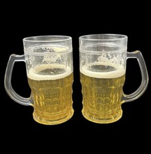 Par de caneca de cerveja falsa copo adereço máquina de lavar louça modelo seguro brinquedo 15 oz camada dupla, usado comprar usado  Enviando para Brazil