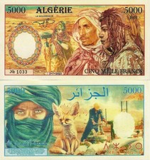 Algeria 5000 francs usato  Anzio