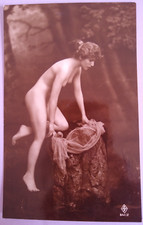Foto postal real de mujer arriesgada desnuda de los años 1910 - 1920 HSB 841 2 RPPC segunda mano  Embacar hacia Mexico
