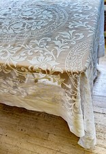 Toalha de mesa e 11 guardanapos vintage de linho organza apliques florentinos ZZ525 comprar usado  Enviando para Brazil