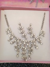 Diamond necklace earring for sale  LONDON