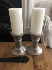 Silver metal candle for sale  HARROW