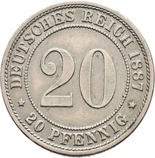 Kaiserreich pfennig 1887 gebraucht kaufen  Schwarzenbach am Wald