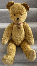 "Oso de peluche grande antiguo vintage de seda artificial de posguerra 28"" con gruñido" segunda mano  Embacar hacia Mexico