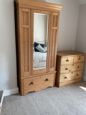 Pine wardrobe mirror for sale  WESTGATE-ON-SEA
