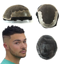 Usado, Sistema de substituição de cabelo natural masculino frente de renda pele toupee apliques humanos Q6 comprar usado  Enviando para Brazil