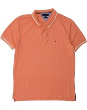 Camisa polo masculina ajuste regular Tommy Hilfiger 2XL laranja algodão DC09, usado comprar usado  Enviando para Brazil