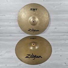 Usado, Zildjian ZBT 14" Hi Hat pratos superior e inferior 14 polegadas 36 cm bateria feita nos EUA comprar usado  Enviando para Brazil
