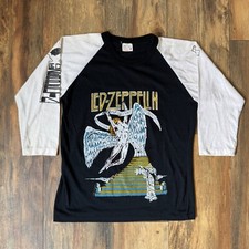 Bota de estacionamento vintage Led Zeppelin manga raglan 3/4 anos 70 anos 80 média comprar usado  Enviando para Brazil