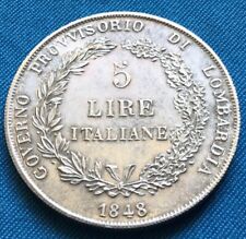 moneta 5 lire 1848 usato  Garlasco