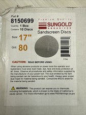 Discos de lixa Sungold Abrasives 8150699 carboneto de silício 80 grit tela 10-Pac... comprar usado  Enviando para Brazil