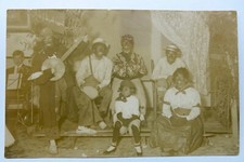 Cartão postal foto real RPPC Black Face menestréis - teatro 1904 -18 Banjo Man, usado comprar usado  Enviando para Brazil
