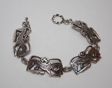 Pulseira de prata esterlina feita à mão painel dragão celta 7,25 [015GRA] comprar usado  Enviando para Brazil