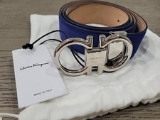Cinto de camurça azul masculino Salvatore Ferragamo 42/105 novo $530, usado comprar usado  Enviando para Brazil