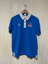 Usado, ITALIA 2011 2012 RUGBY PRE PARTIDO POLO ALGODÓN CAMISETA ADIDAS talla M HOMBRE AZUL segunda mano  Embacar hacia Argentina