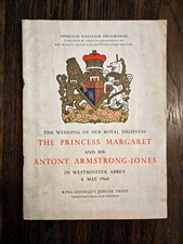 Programa de lembranças de casamento real 1960 – Princesa Margaret e Antony Armstrong-Jones comprar usado  Enviando para Brazil