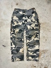 Używany, Vintage Y2K Camo Wystarzane workowate spodnie cargo Multipocket na sprzedaż  PL