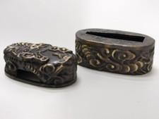 Acessórios de espada japonesa Fuchi Kashira órtese guarda punho decorativo arte samurai comprar usado  Enviando para Brazil