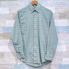 Camisa masculina Southern Tide grid xadrez com botões verde algodão stretch preparação pequena comprar usado  Enviando para Brazil