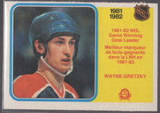 1982-83 Wayne Gretzky O-Pee-Chee jogo de hóquei vencedor gol líder Edmonton Oilers comprar usado  Enviando para Brazil