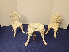 CONJUNTO BISTRÔ DE MESA CADEIRAS FERRO FUNDIDO BOYDS BEARS comprar usado  Enviando para Brazil