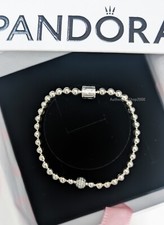 NOVO 100% Autêntico PANDORA 925 Contas de Prata e Pulseira de Corrente de Bola Pavê 598342CZ comprar usado  Enviando para Brazil