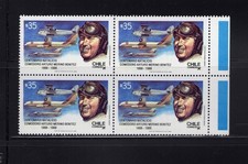 CHILE 1988 Comodoro Arturo Merino Benitez 100 anos 35p MNH bloco de 4 comprar usado  Enviando para Brazil