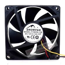 Ventilador silencioso fonte de alimentação SNOWFAN YY8025L12B DC 12V 0.14A 8CM 8025 comprar usado  Enviando para Brazil