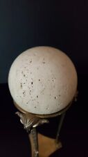 Bola de pedra travertino natural para prateleira de mesa decoração escultura esfera vintage 4" comprar usado  Enviando para Brazil