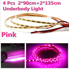 4 peças faixa de néon LED rosa sob tubo de luz de brilho de carro sob a carroceria Underglow comprar usado  Enviando para Brazil