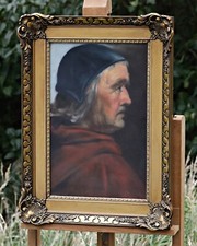 Ritratto Of A Man, Antiqe Pastel Painting From Belgium, Unknown Artist, usado comprar usado  Enviando para Brazil
