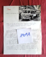 N°19091  /   phares CIBIE pour camionnette FODEN / lettre et photo 1962 comprar usado  Enviando para Brazil