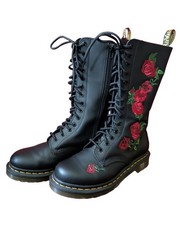 Botas femininas Dr. Martens 1914 Vonda couro meia panturrilha, preto/vermelho rosa, EUA tamanho 7 comprar usado  Enviando para Brazil