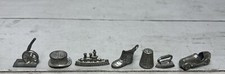Chapéu arado vintage Monopoly 7 fichas de reposição navio de ferro bota dedal carro, usado comprar usado  Enviando para Brazil