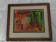 Pintura guache abstrata original BARBARA KATZ. Lindas cores 18” X 14” comprar usado Pintura guache abstrata original BARBARA KATZ. Lindas cores 18” X 14” comprar usado  Enviando para Brazil