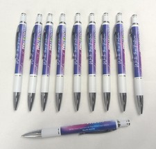 Lote de 10 canetas executivas de metal com impressão errada ARUBA INFINITY ♾️ caneta cubo: branca/roxa  comprar usado  Enviando para Brazil