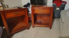 2 mesas de cabeceira de madeira vintage, usado comprar usado  Enviando para Brazil